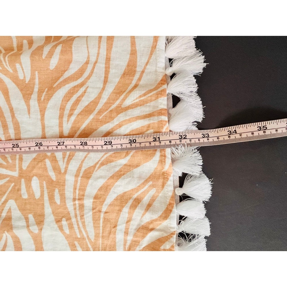 NWT Rachel Zoe Zebra Print Tassel Beige Orange Tunic Dress Small S Oversize‎ - Picture 8 of 8